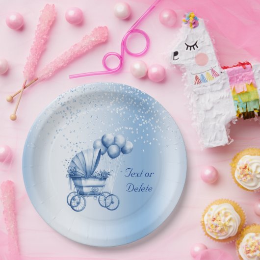 Blaue Rollenpapierplatte Pappteller (Party)