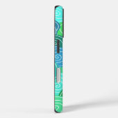 Blaue Rollkreisläufe Muster Case-Mate iPhone Hülle (Rückseite / Rechts)