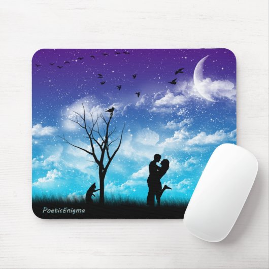 Blaue Romance Mausunterlage Mousepad (Mit Mouse)