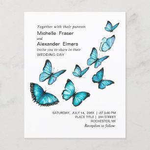 Blaue romantische Schmetterlinge. Elegante luftige Flyer