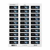 Blaue Röntgen-Skeleton Hand CONFIDENTIAL Labels (Vorne)