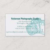 Blaue Röntgenstrahl-Kamera-Fotograf-Visitenkarten Visitenkarte (Rückseite)