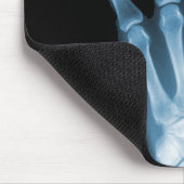 Blaue Röntgenstrahl-Skelett-Hand Mousepad (Ecke)