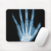Blaue Röntgenstrahl-Skelett-Hand Mousepad (Mit Mouse)