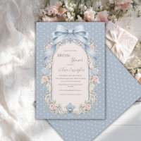 Blaue rosa Blumen Hochzeitsbrause Vintage