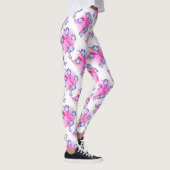 Blaue Rosa Blumenleggings Leggings (Rechts)