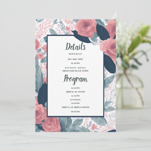 Blaue Rosa Blumenzwiebeln Programm für Wasserfarbe (Stehend Vorderseite)