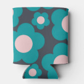 Blaue Rosa Blüte Elegante Tropische Blume Schläfch Dosenkühler (Rückseite)