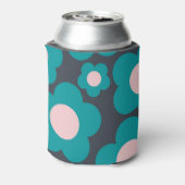 Blaue Rosa Blüte Elegante Tropische Blume Schläfch Dosenkühler (Kanne Rückseite)