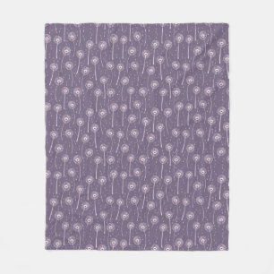 Blaue rosa bohemian Löwenzahn-Muster Fleecedecke