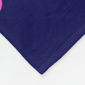 Blaue Rosa Chevron-Monogramm-Fleece-Decke klein Fleecedecke (Ecke)