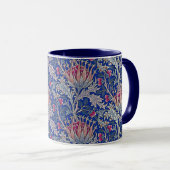 blaue rosa Distel Tasse (VorderseiteRechts)