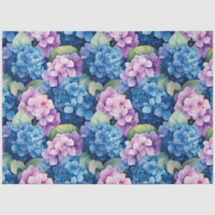 Blaue rosa Hortensien Decoupage Seidenpapier
