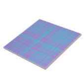Blaue Rosa Karomuster Fliese (Seite)