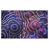 Blaue rosa lila abstrakte Blasenzellen Stoff (Fat Quarter (45,7 x 55,9 cm))