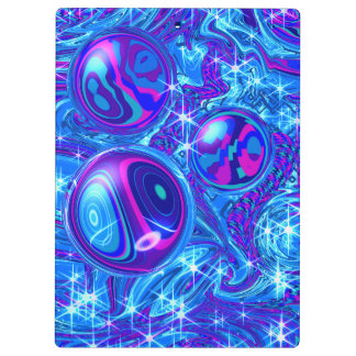 Blaue rosa lila abstrakte Kunst Klemmbrett