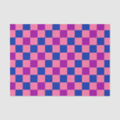 Blaue Rosa Lila Karomuster Design  Seidenpapier (Vorderseite)