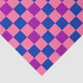 Blaue Rosa Lila Karomuster Design  Seidenpapier (Ausschnitt)