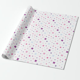 Blaue Rosa Lila Sterne Kosmischer Raum. Geschenkpapier