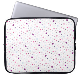 Blaue Rosa Lila Sterne Kosmischer Raum. Laptopschutzhülle