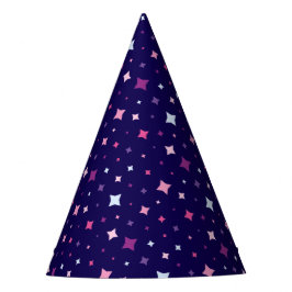 Blaue Rosa Lila Sterne Kosmischer Raum. Partyhütchen