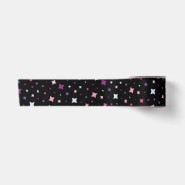 Blaue Rosa Lila Sterne Kosmischer Raum. Satinband