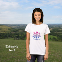 Blaue rosa Lotusblume mit individuellem Text
