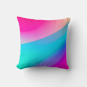 Blaue rosa Ombre-Wasserfarbe abstrakt pastell Kissen