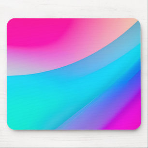 Blaue rosa Ombre-Wasserfarbe abstrakt pastell Mousepad
