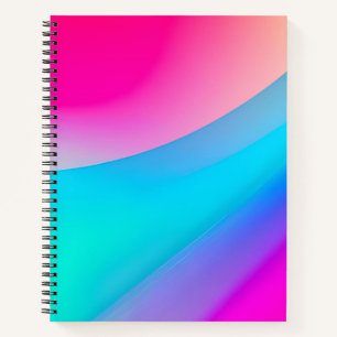 Blaue rosa Ombre-Wasserfarbe abstrakt pastell Notizblock