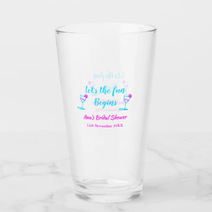 Blaue rosa Reben Glas Junggesellinnenabschied Lass