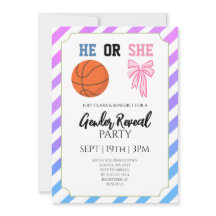 Blaue rosa Schleife Basketball Geschlecht Enthüllu