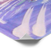 Blaue Rosa und graue Abstrakte Kunst Poster (Ecke)