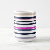Blaue Rosa und Sandstreifen Kaffeetasse (Mittel)