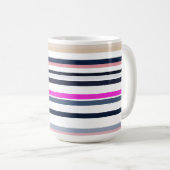 Blaue Rosa und Sandstreifen Kaffeetasse (VorderseiteRechts)