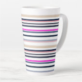 Blaue Rosa und Sandstreifen Milchtasse (Rechte Ecke)