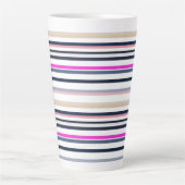 Blaue Rosa und Sandstreifen Milchtasse (Vorderseite)