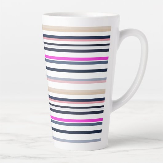 Blaue Rosa und Sandstreifen Milchtasse (Rechts)