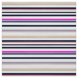Blaue Rosa und Sandstreifen Stoff
