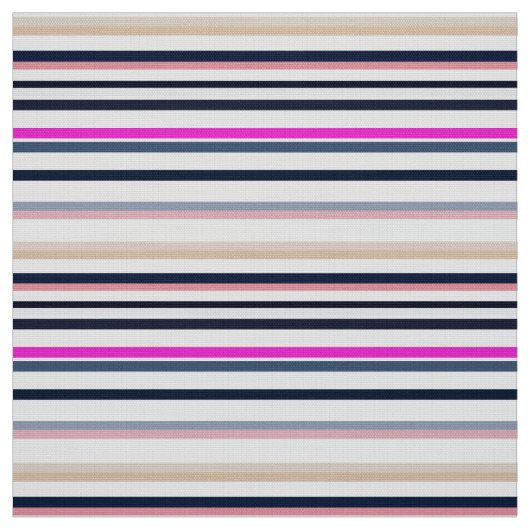 Blaue Rosa und Sandstreifen Stoff (Muster)