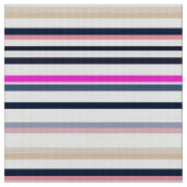 Blaue Rosa und Sandstreifen Stoff (Nahaufnahme)