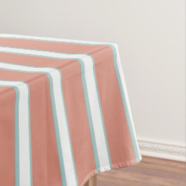 Blaue, rosa und weiße Streifen Tischdecke