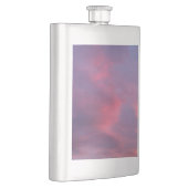 Blaue rosa Wolken Flachmann (Rechts)