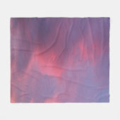 Blaue Rosa Wolken Fleecedecke (Vorderseite (Horizontal))