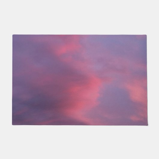 Blaue rosa Wolken Fußmatte (Vorderseite)