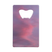 Blaue rosa Wolken Geldbeutel Flaschenöffner (Rückseite)