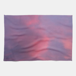 Blaue rosa Wolken Geschirrtuch