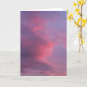 Blaue rosa Wolken Karte (Gelbe Blume)