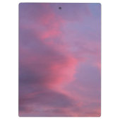 Blaue rosa Wolken Klemmbrett (Rückseite)