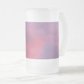 Blaue rosa Wolken Mattglas Bierglas (VorderseiteRechts)